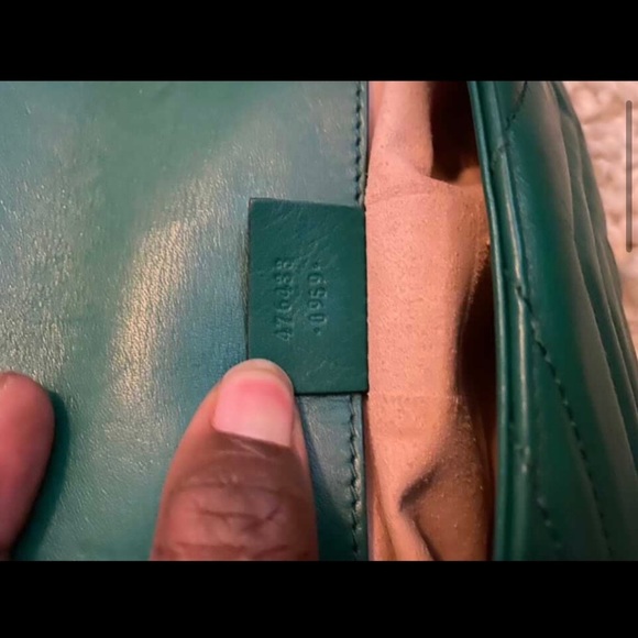SOLD Green GG Marmont matelassé mini bag - Picture 4 of 5
